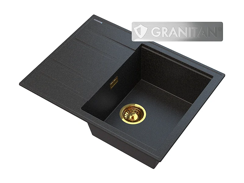 ÉVIER EN GRANIT SIPHON OR LUGO