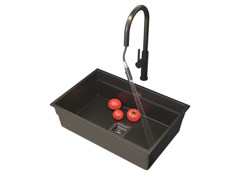 ÉVIER SOUS PLAN NOIR MITIGEUR CUISINE SIPHON SET CUISINE EPIR