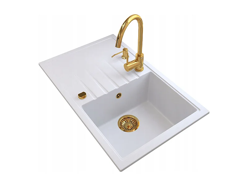 ÉVIER DE CUISINE EN GRANIT ERIS MITIGEUR OR