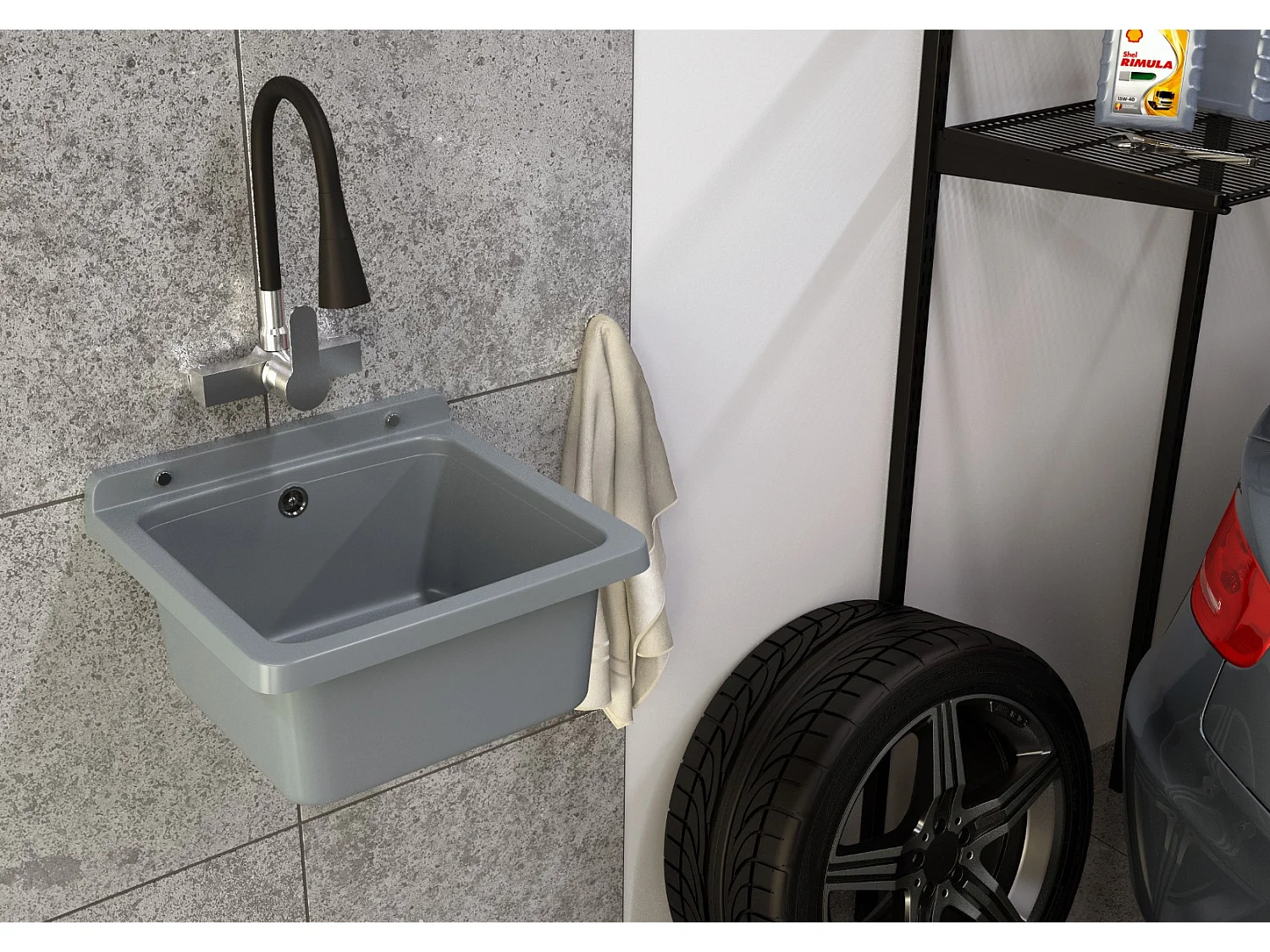 ÉVIER UTILITAIRE TECHNIQUE CHAMBRE GRISE GARAGE CHAUDIÈRE SALLE DE TRAVAIL ORTA