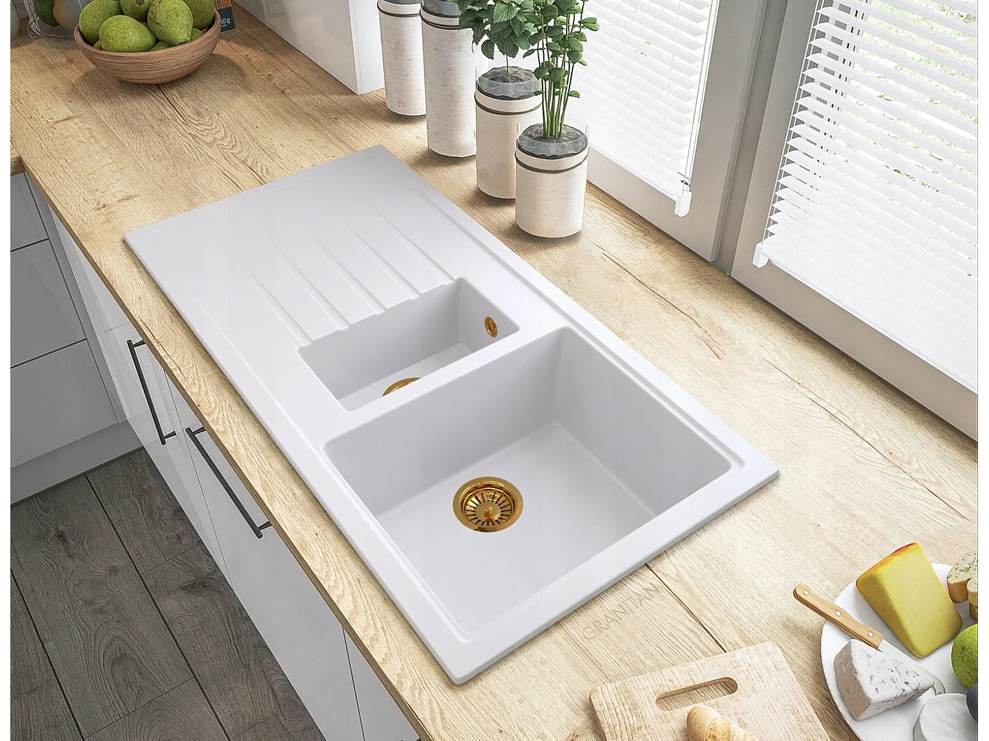 GRANITE OU ÉCLAIRAGE SIPPON 1.5 compartiment GRANITAN