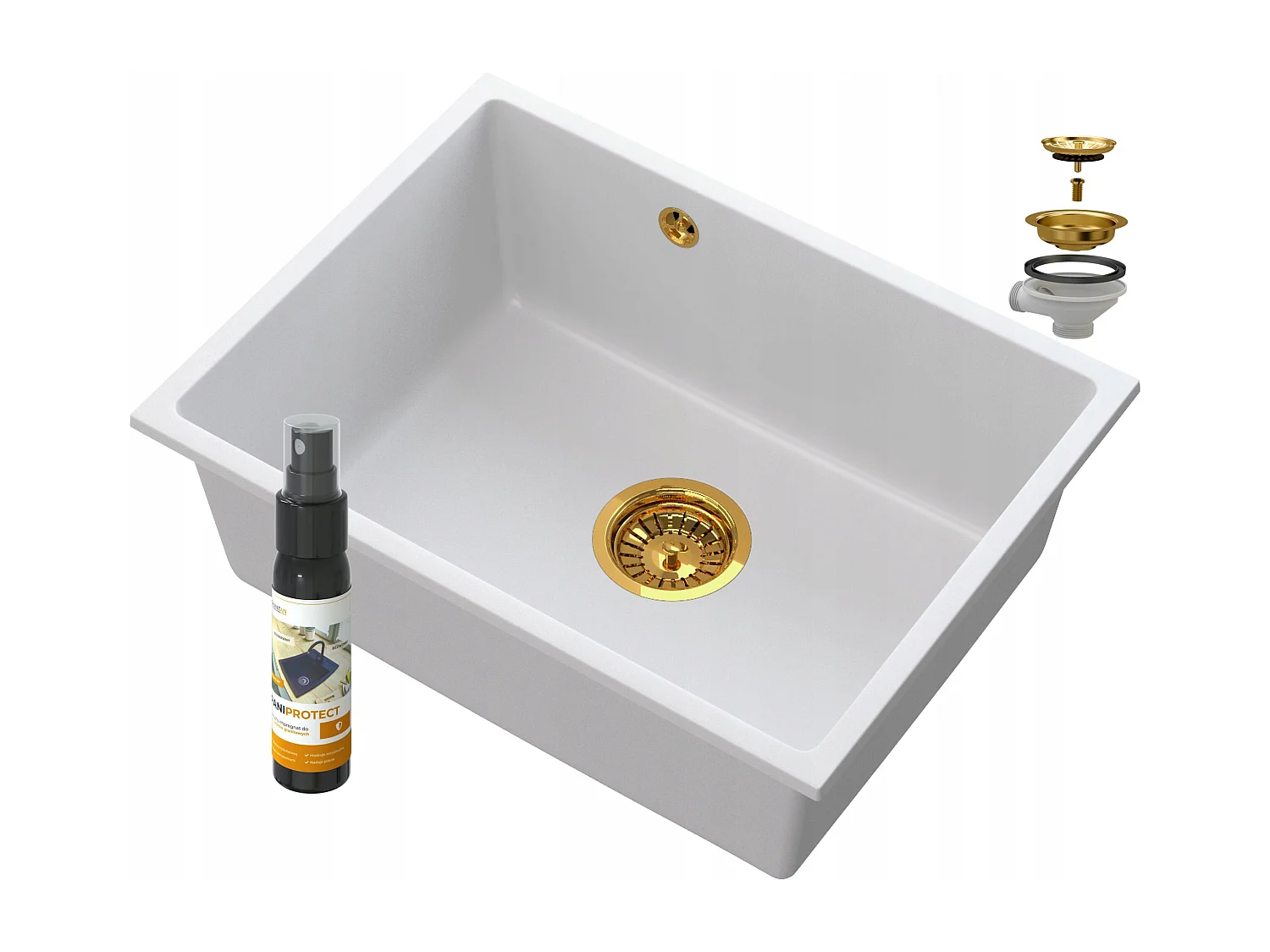 MANADO WHITE UNDERMOUNT GOLD SINK 60