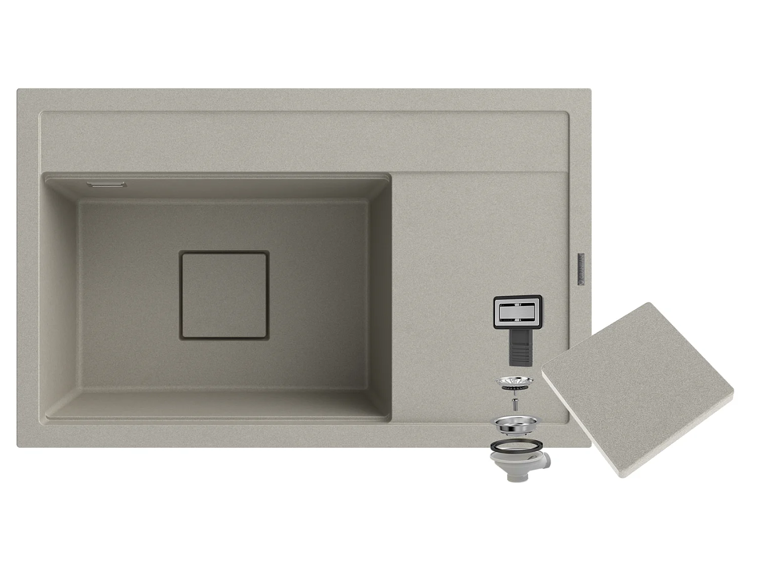 GRANIT BEIGE ÉVIER DE CUISINE BONNET CAPUCHON MODERNE RENDO