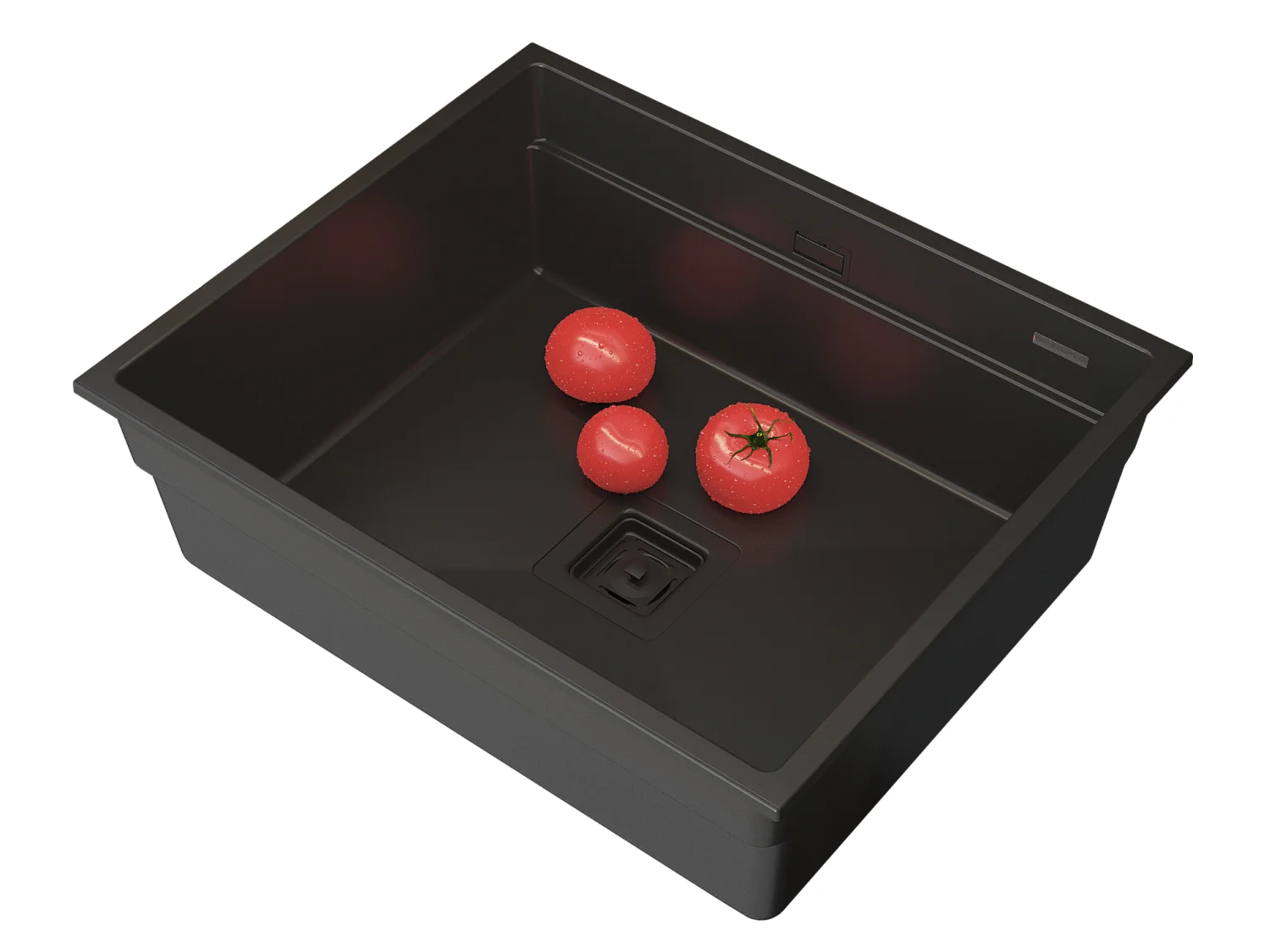 ÉVIER EN GRANIT NOIR SOUS PLAN SIPHON SQUARE SET EPIR 60