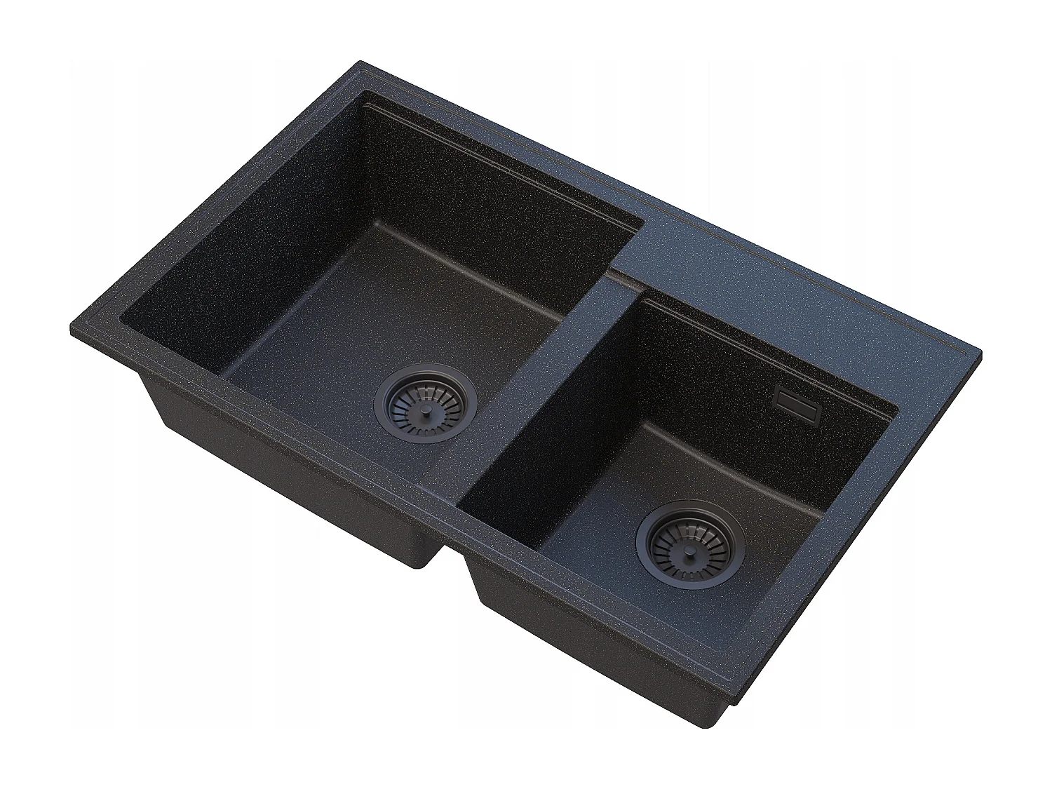 GOLDEN HECTOR GRANITE ÉVIER 2 COMPARTIMENTS SIPHON NOIR