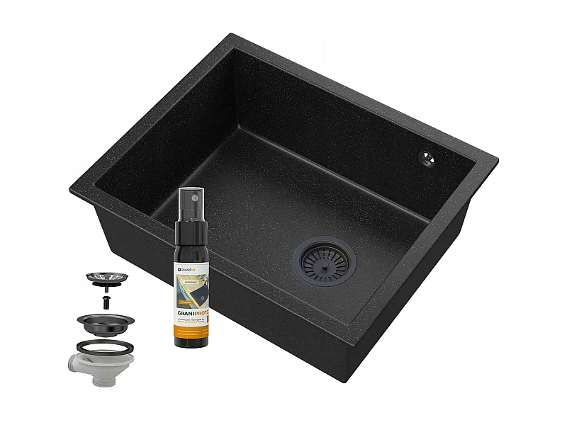 ÉVIER SOUS PLAN EN GRANIT ÉVIER SOUS PLAN EN SALIX NOIR