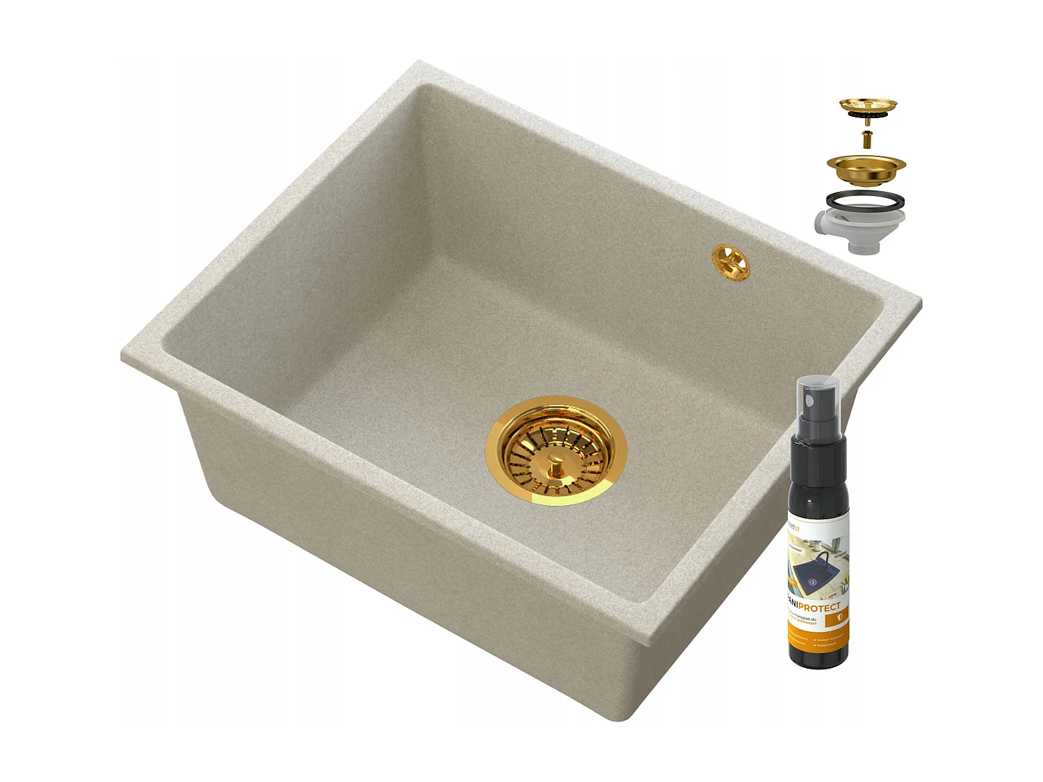 MANADO BEIGE ÉVIER SOUS PLAN OR 50