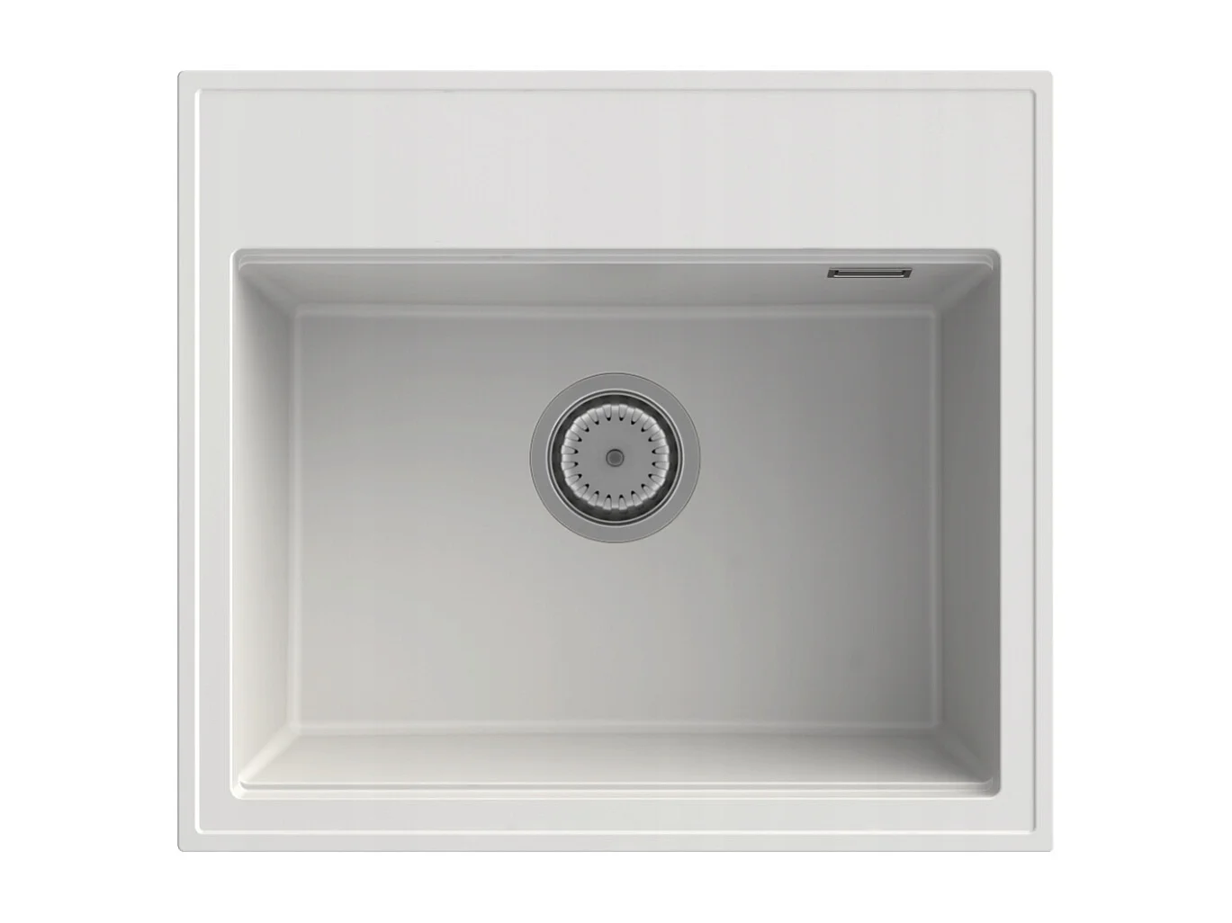 FOXAL ÉVIER EN GRANIT BLANC SIPHON CHROMÉ