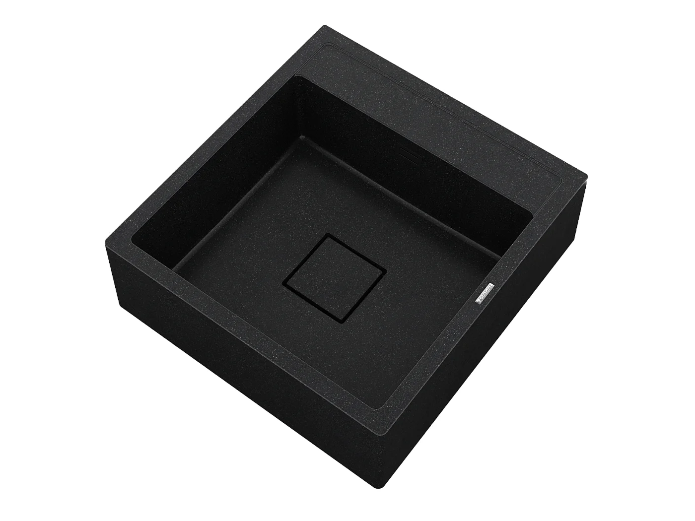 ÉVIER EN GRANIT SCANDINAVE FERMIER NOIR TACHETÉ SIPHON TAVO