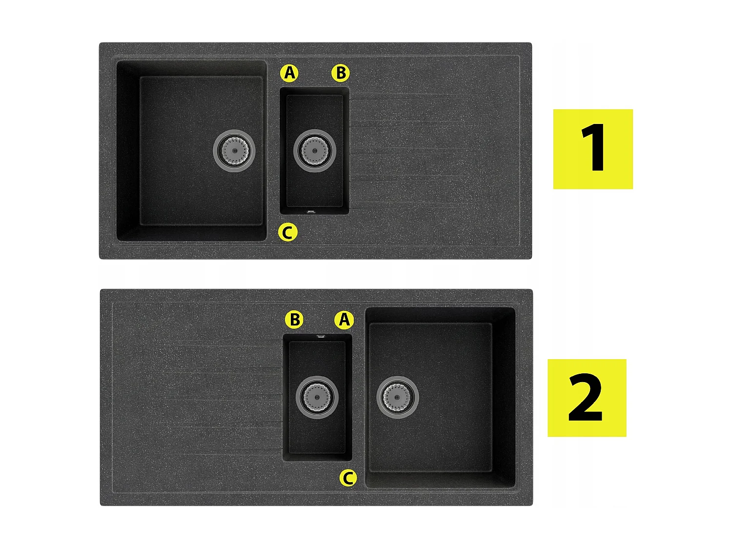 ÉVIER GRANIT SOLARIS IMPERMÉABILISATION SIPHON CLICK KLAK