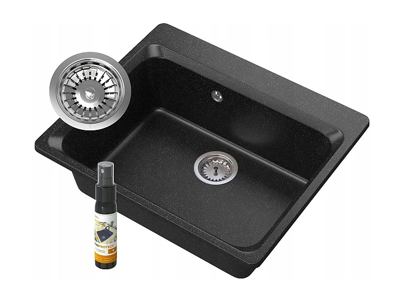 Évier en GRANITE, cuve profonde 20 cm