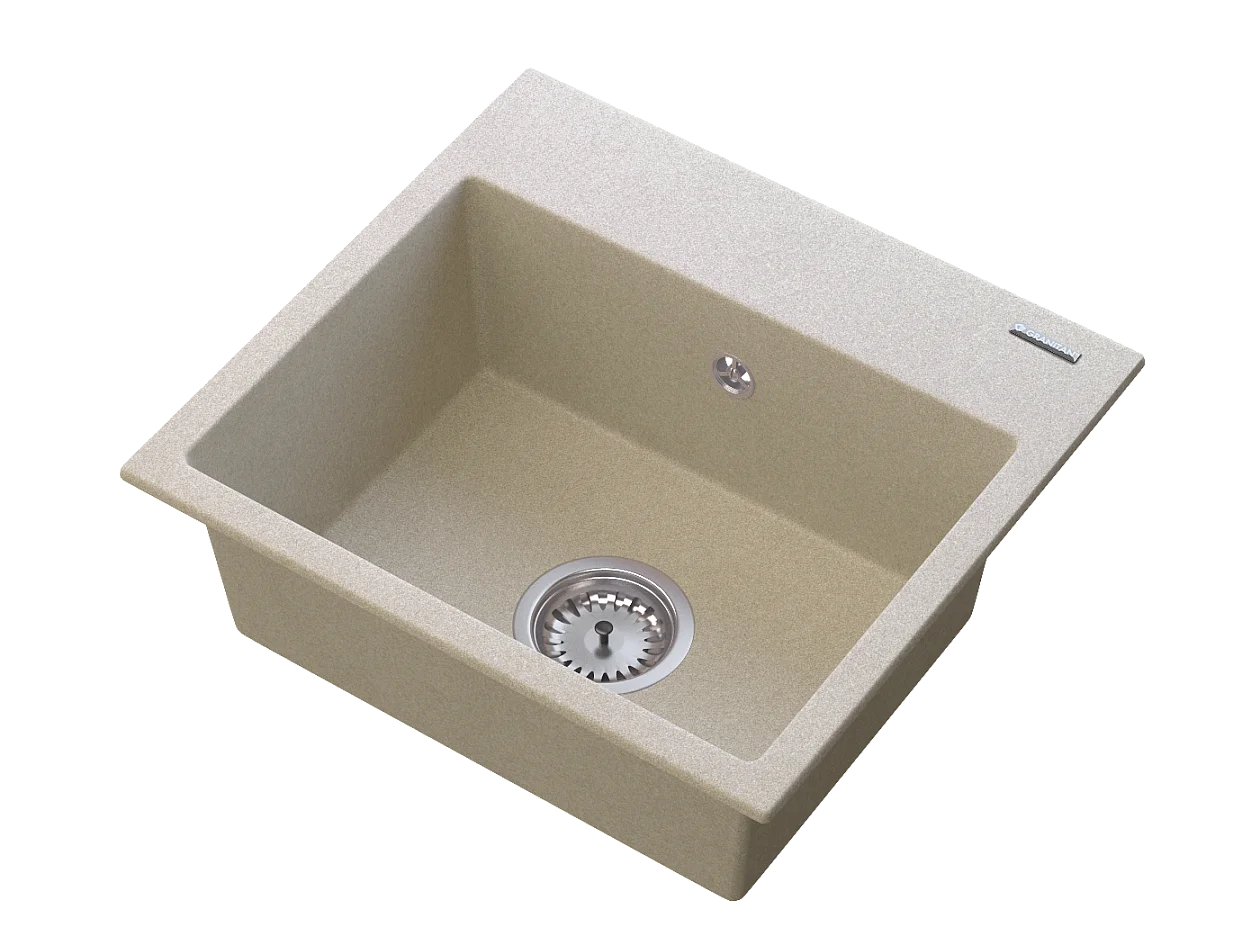 ÉVIER GRANIT BEIGE ENSEMBLE CUISINE MITIGEUR SIPHON COULEUR TEOR