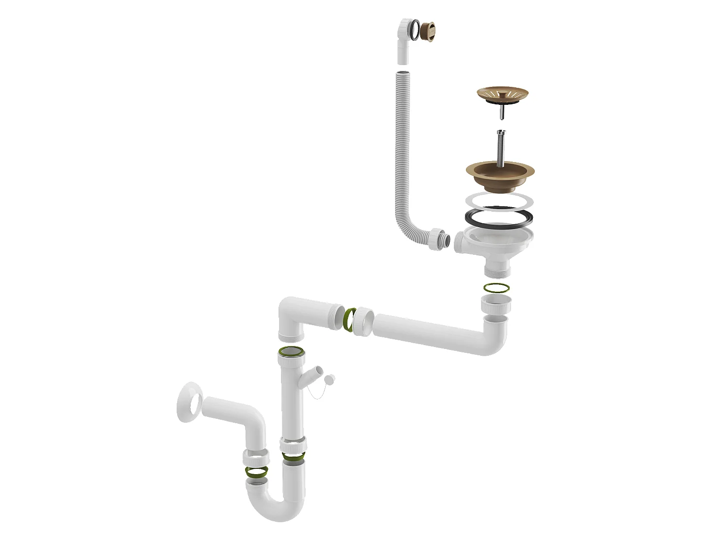 ÉVIER GRANIT BEIGE ENSEMBLE CUISINE MITIGEUR SIPHON COULEUR TEOR