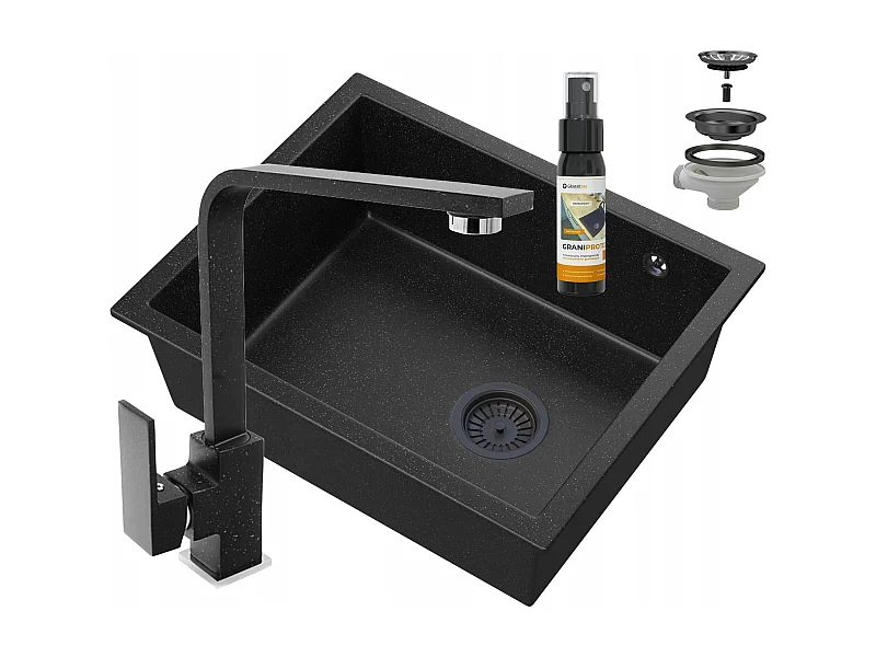 ÉVIER SOUS PLAN EN GRANIT ÉVIER SOUS PLAN EN SALIX NOIR