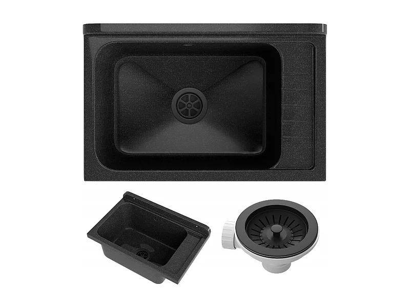 ÉVIER TECHNIQUE CHAMBRE MARBRE NOIR BUANDERIE GARAGE MONZA