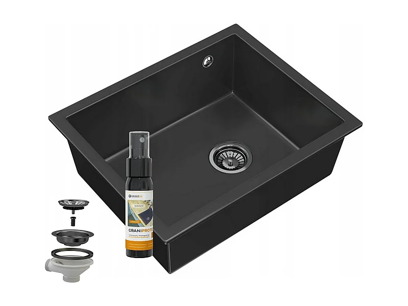 Évier Sous-Plan Granit Noir SALIX Granitan