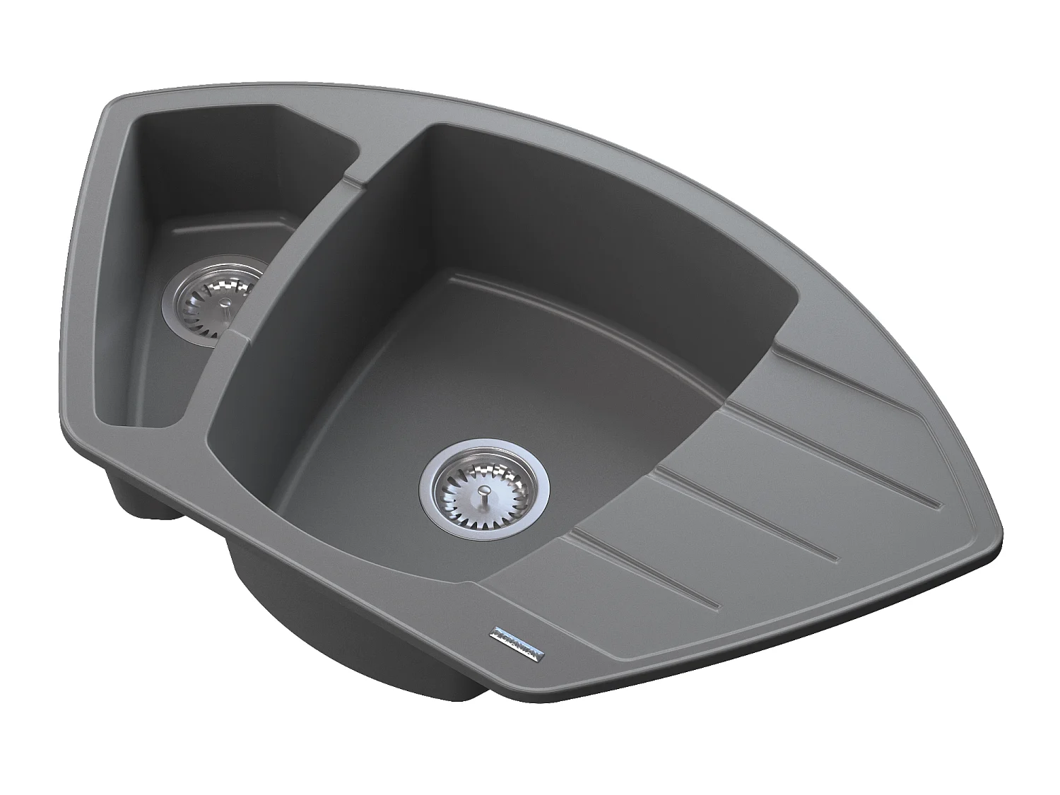 ÉVIER D'ANGLE EN GRANIT+BOÎTIER+DISTRIBUTEUR 7 COULEURS