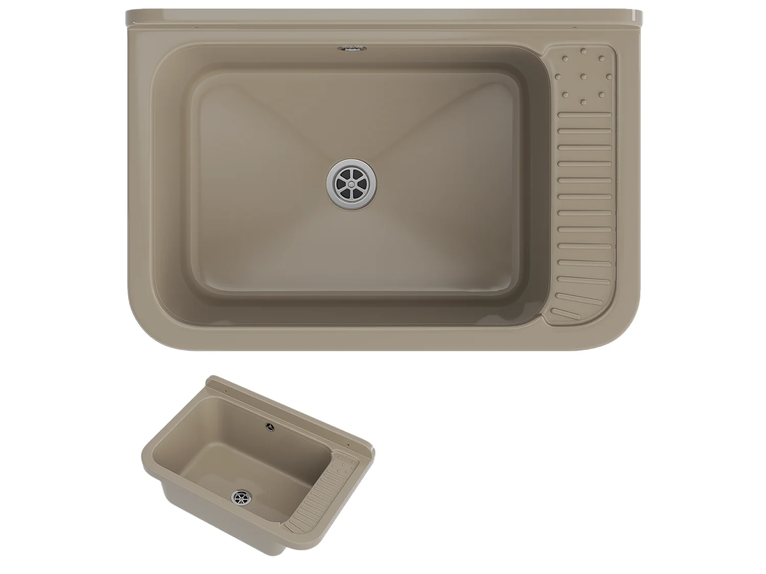 TECHNIQUE ÉVIER UTILITAIRE BEIGE CHAMBRE DE TRAVAIL BUANDERIE GARAGE NEGRA LARGE