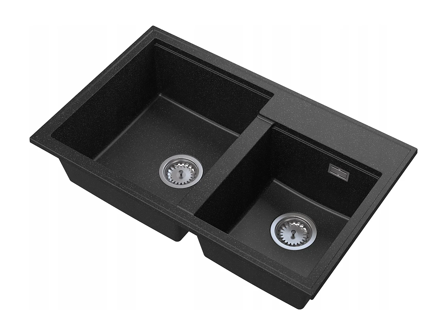 ÉVIER DOUBLE BAC EN GRANIT SIPHON CHROMÉ HEKTOR