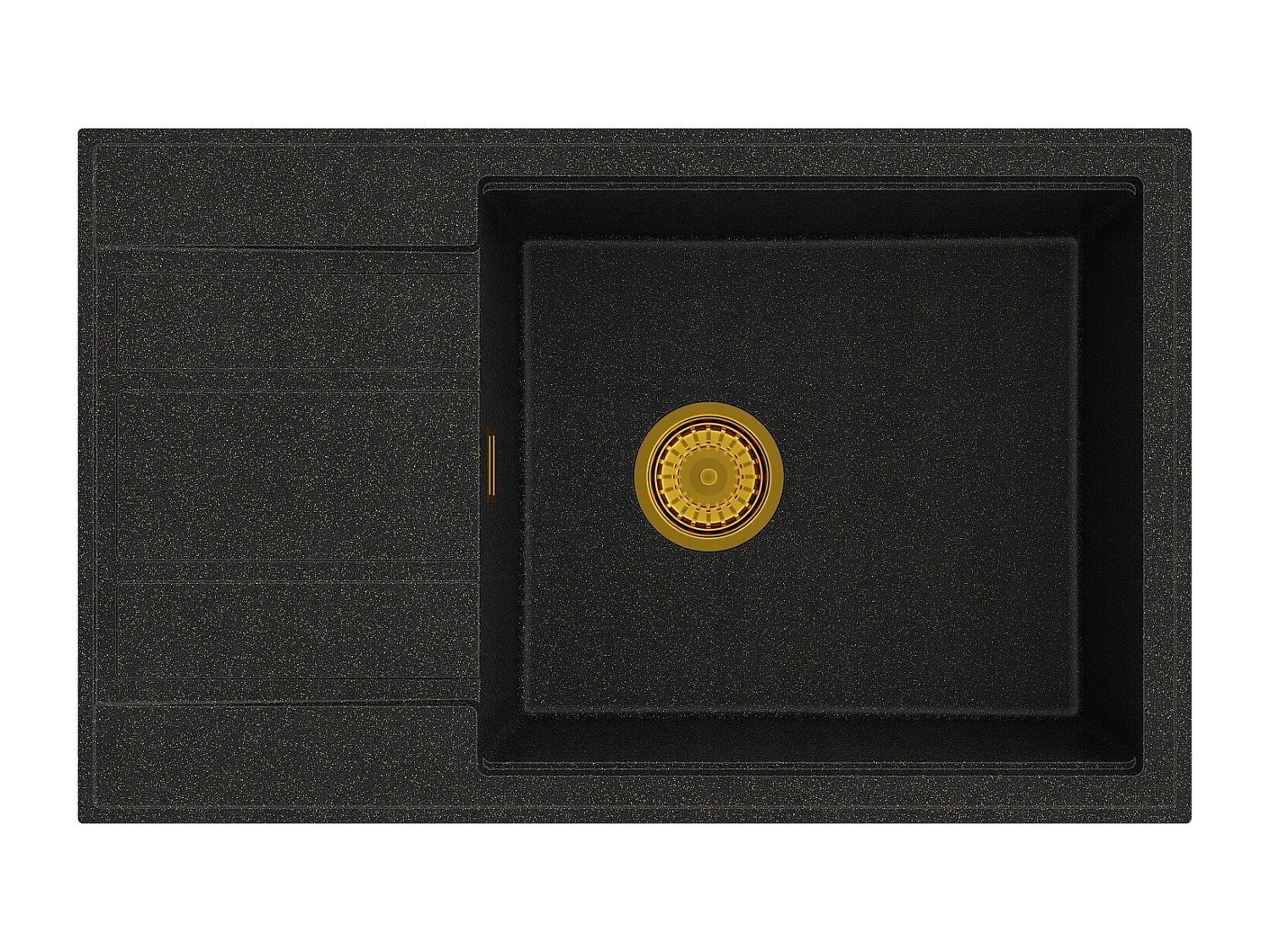 ÉVIER EN GRANIT OR LOUIS SIPHON GOLD BAT HIGH