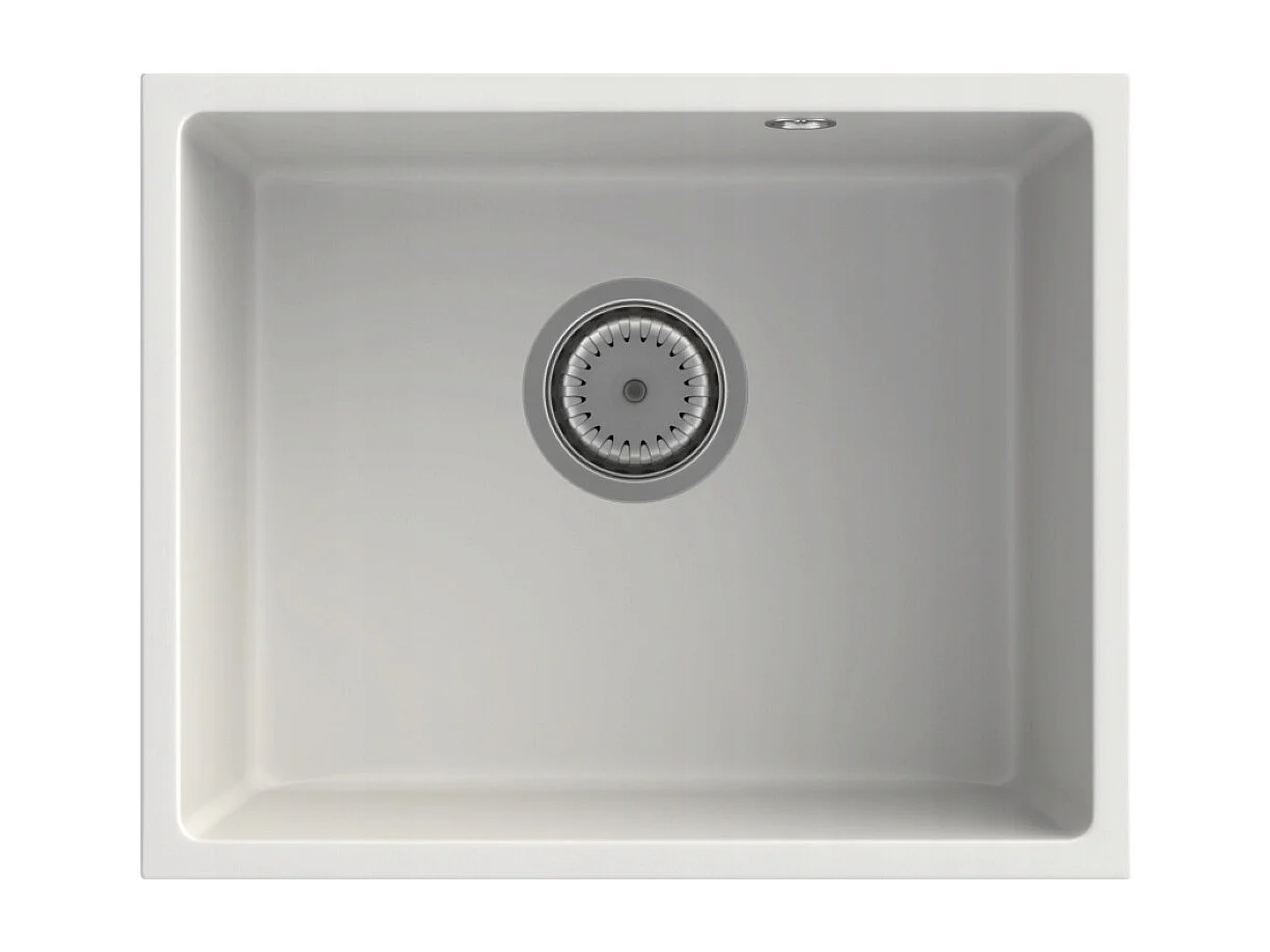 MANADO WHITE UNDERMOUNT CHROME SINK 50