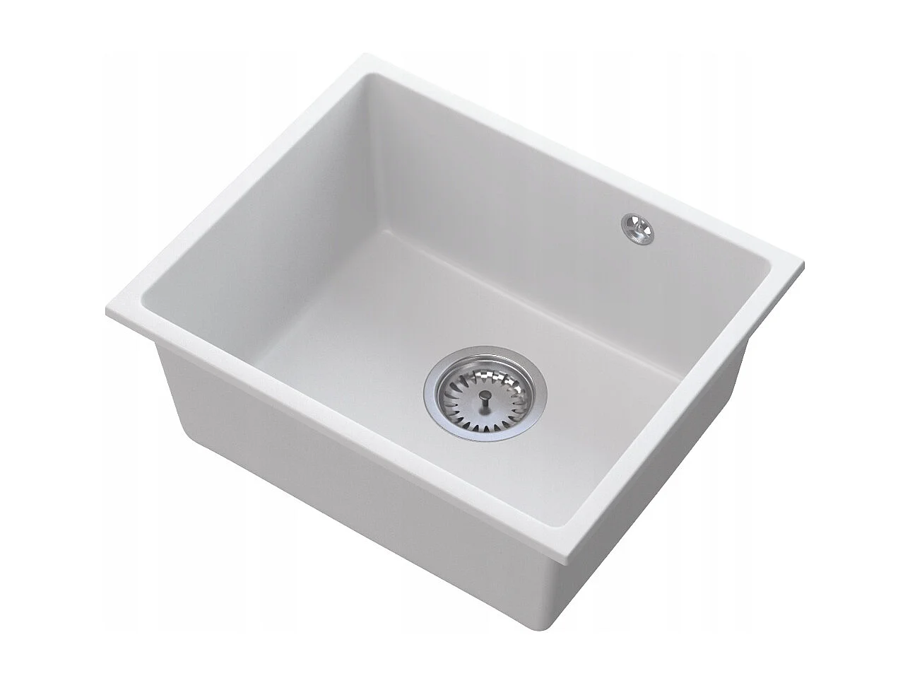 MANADO WHITE UNDERMOUNT CHROME SINK 50