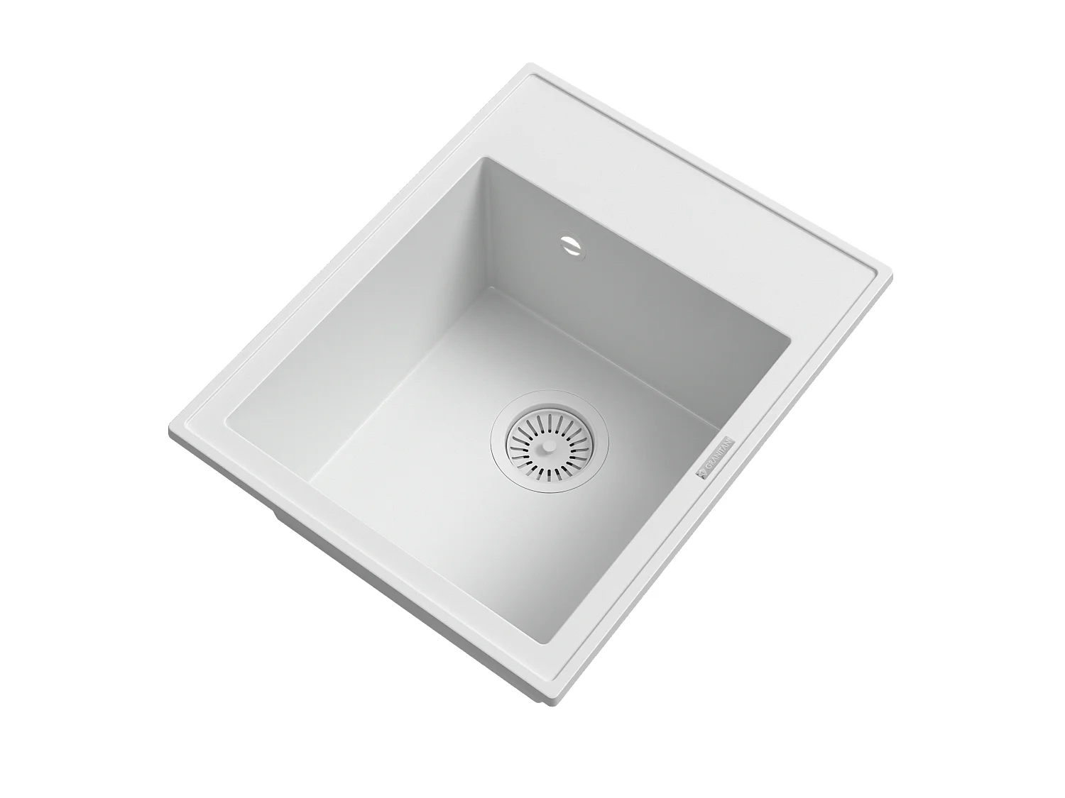 ÉVIER EN GRANIT ÉVIER DE CUISINE MONOCUVE MITIGEUR SIPHON BLANC NERO