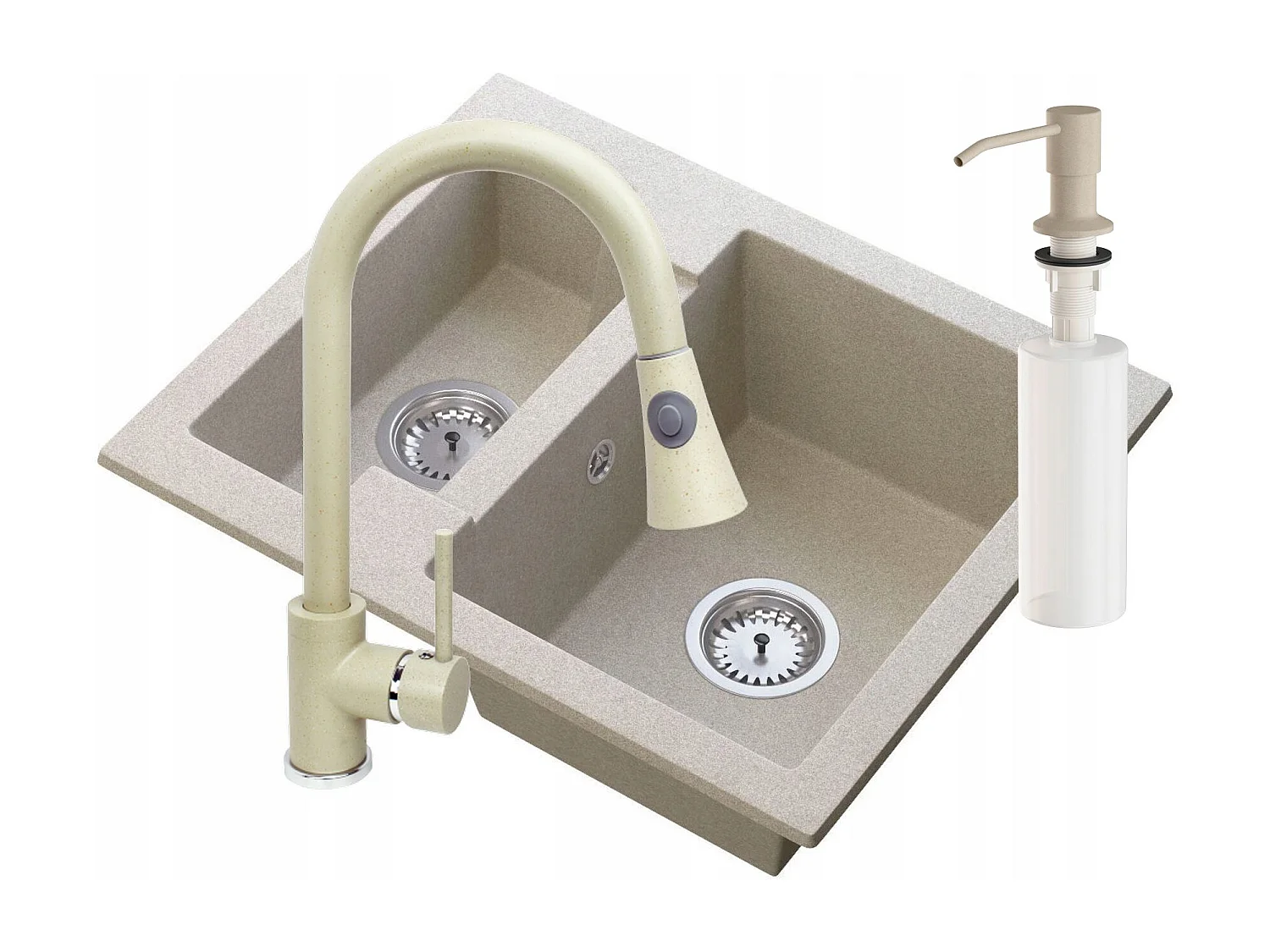 ÉVIER EN GRANIT 6 COULEURS MITIGEUR