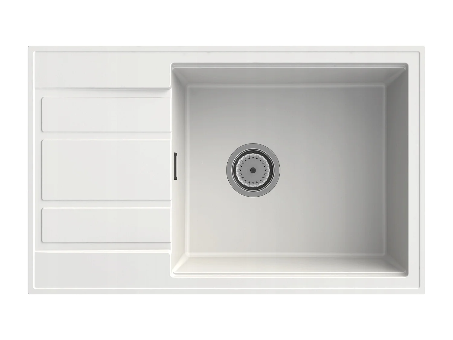 ÉVIER GRANIT BLANC LOUIS SIPHON BAT NEXO CHROME