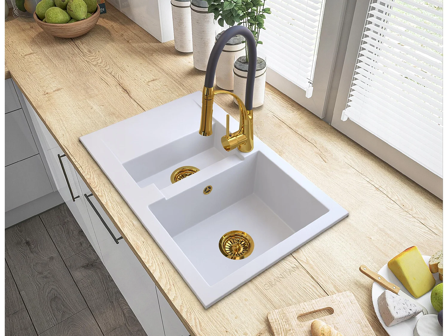 GRANITE OR ÉCLAIRAGE SIPPON 1.5 compartiment GRANITAN