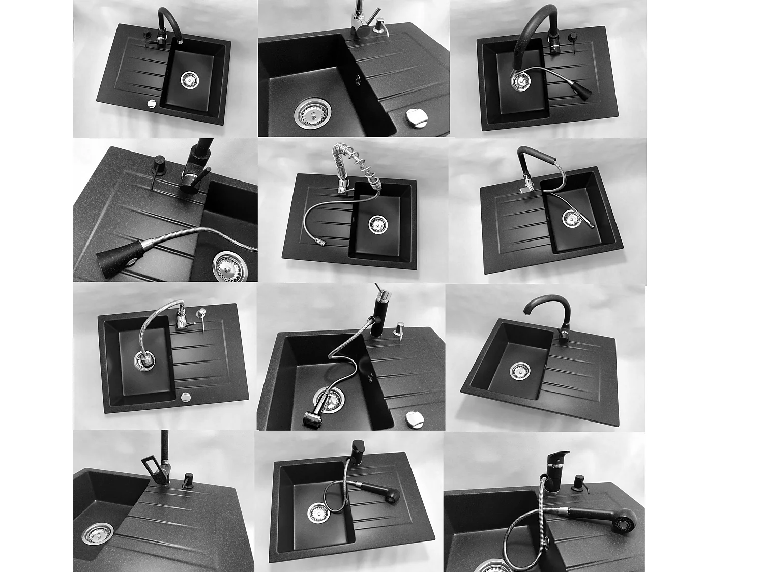 GRANITE SINKIND + SIPHONE 1 compartiment 6 couleurs