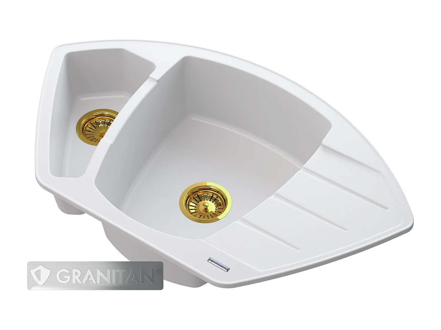 SIPHON D'ÉVIER EN GRANIT DORÉ