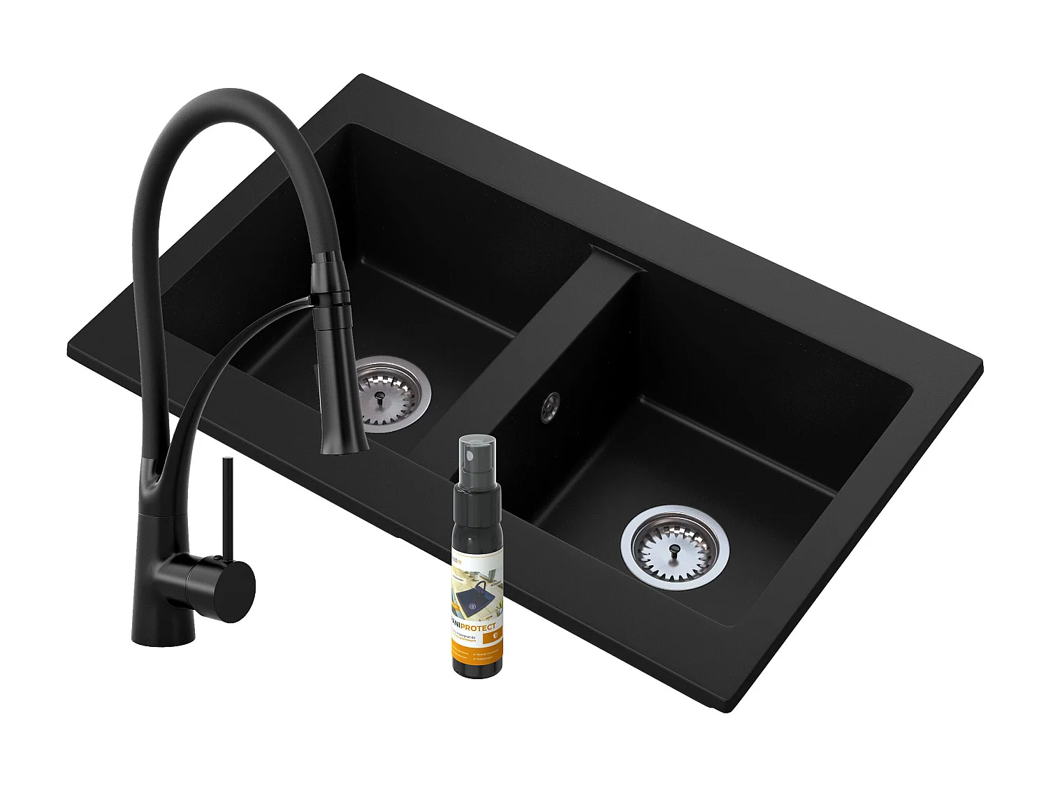 ÉVIER EN GRANIT 6 COULEURS + MITIGEUR NEXO