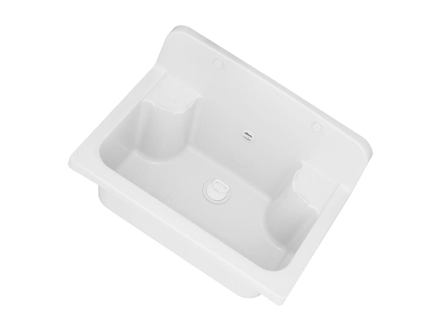 PANIER À LINGE POUR ÉVIER DE FERME SIPHON BLANC