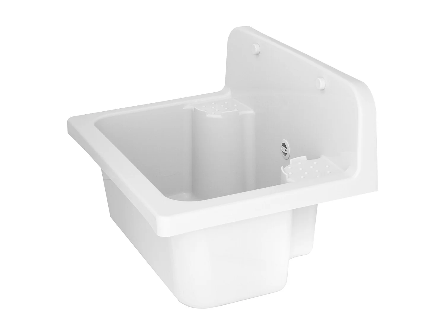 PANIER À LINGE POUR ÉVIER DE FERME SIPHON BLANC