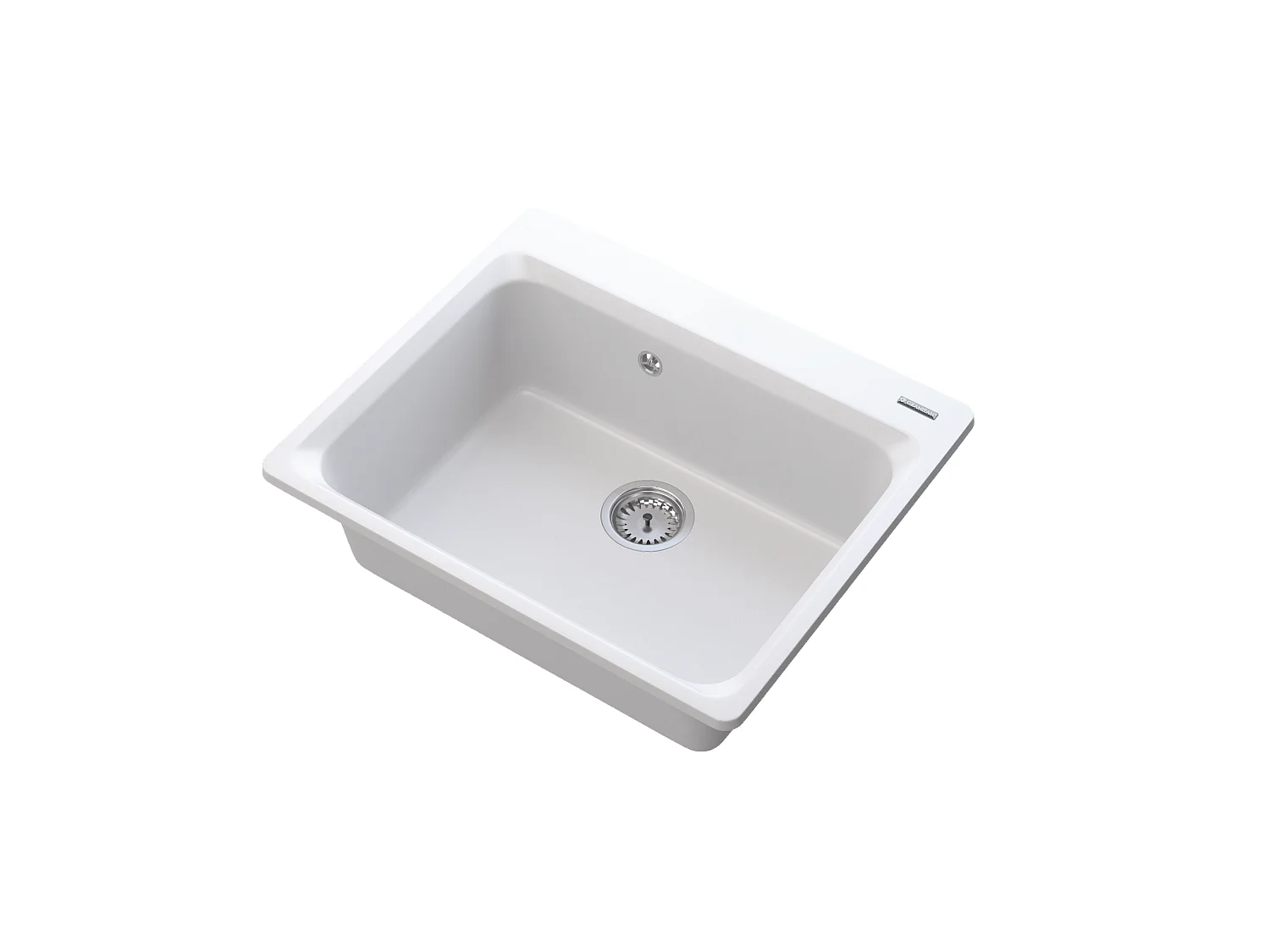 ÉVIER EN GRANIT ZANTE BLANC MITIGEUR DE CUISINE CAPUCHON DE PANIER NOIR