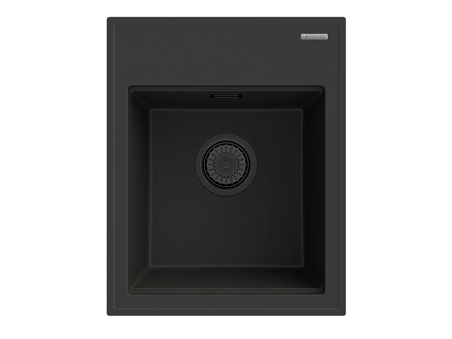 ÉVIER DE CUISINE NOIR EN GRANIT ALOR SIPHON