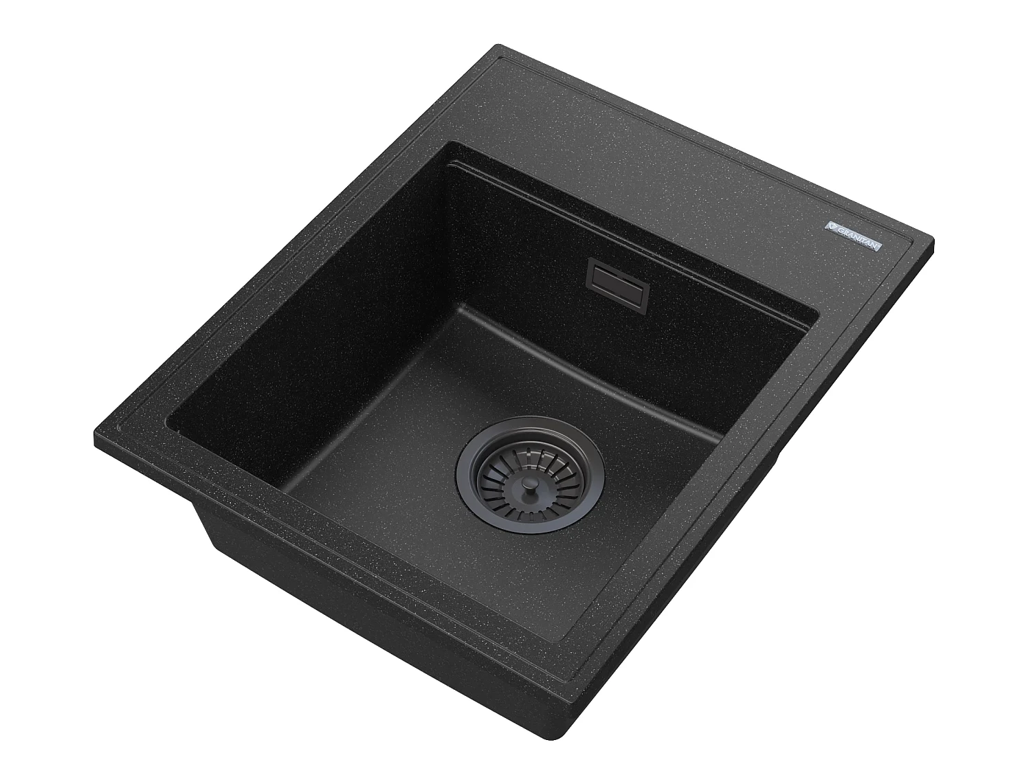 ÉVIER DE CUISINE NOIR EN GRANIT ALOR SIPHON