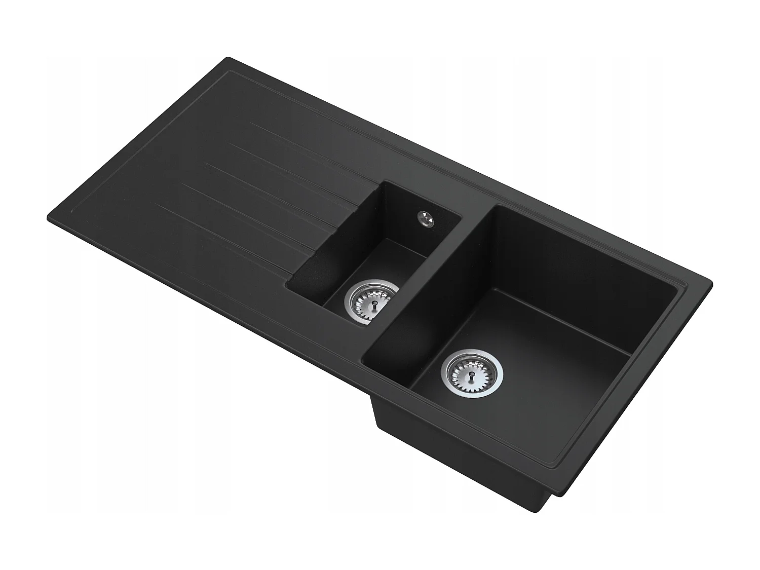 ÉVIER GRANIT SOLARIS NOIR SIPHON CLICK KLAK