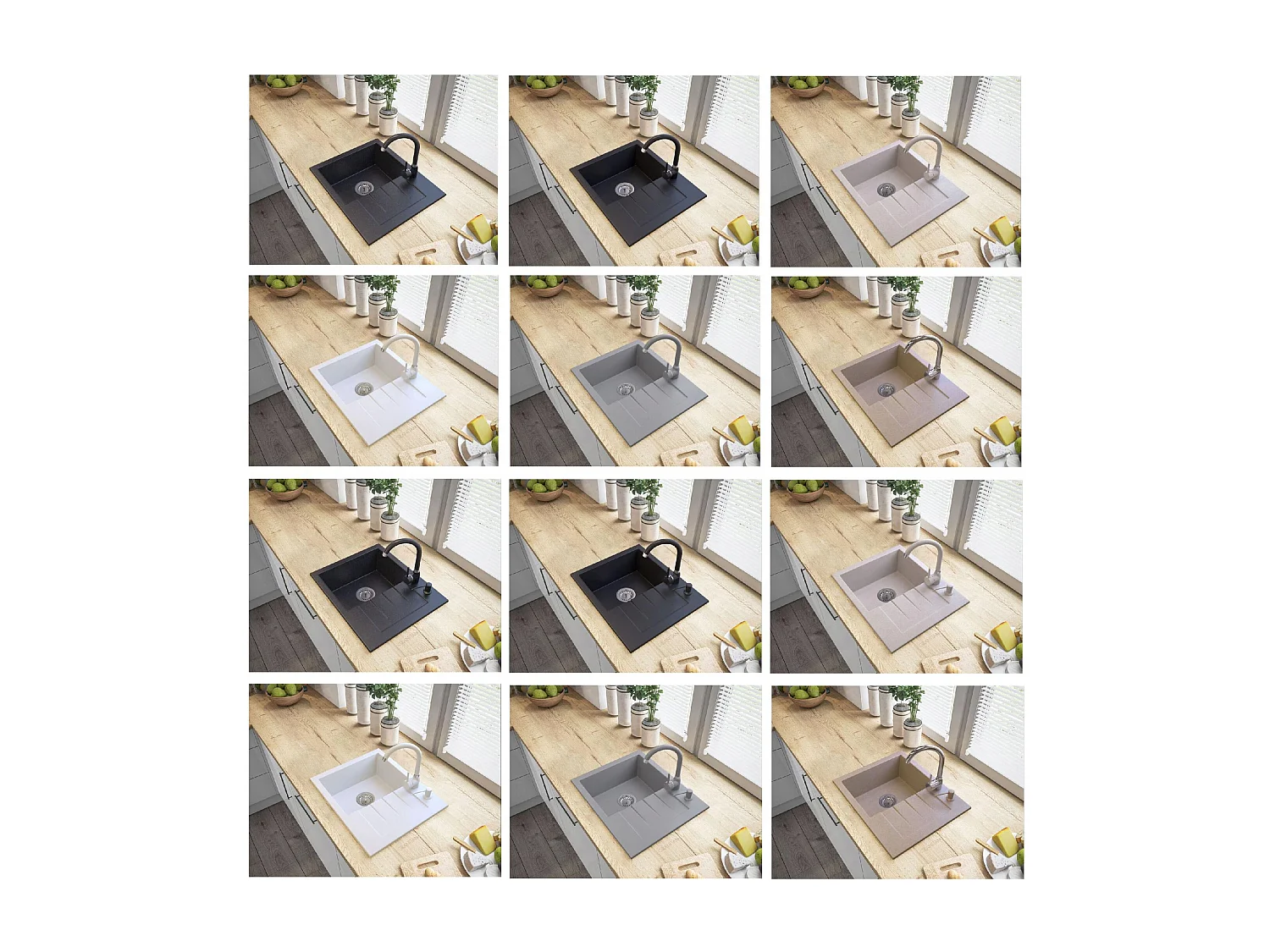 ÉVIER EN GRANIT BLANC GRIS NOIR BEIGE