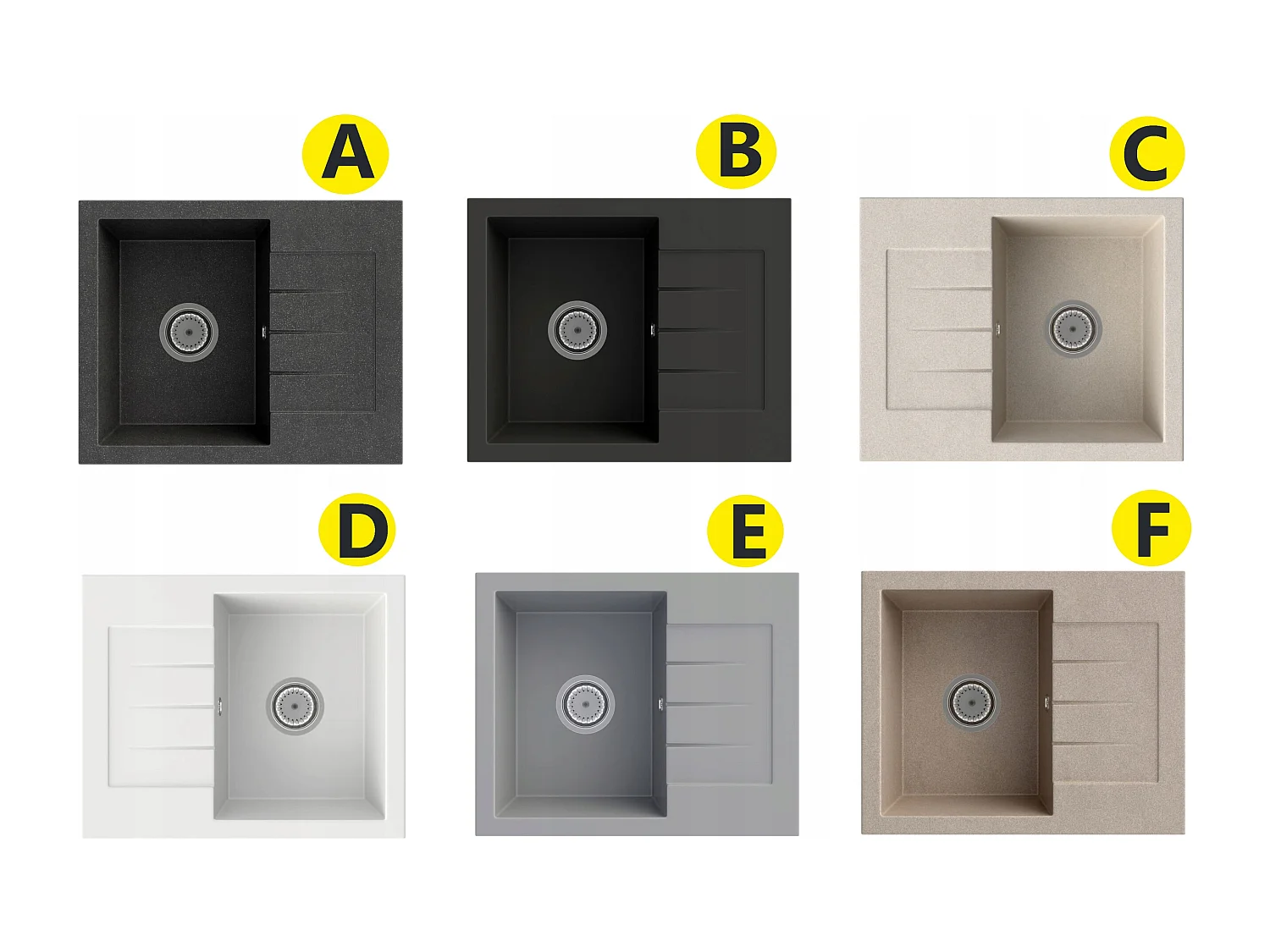 ÉVIER EN GRANIT BLANC GRIS NOIR BEIGE