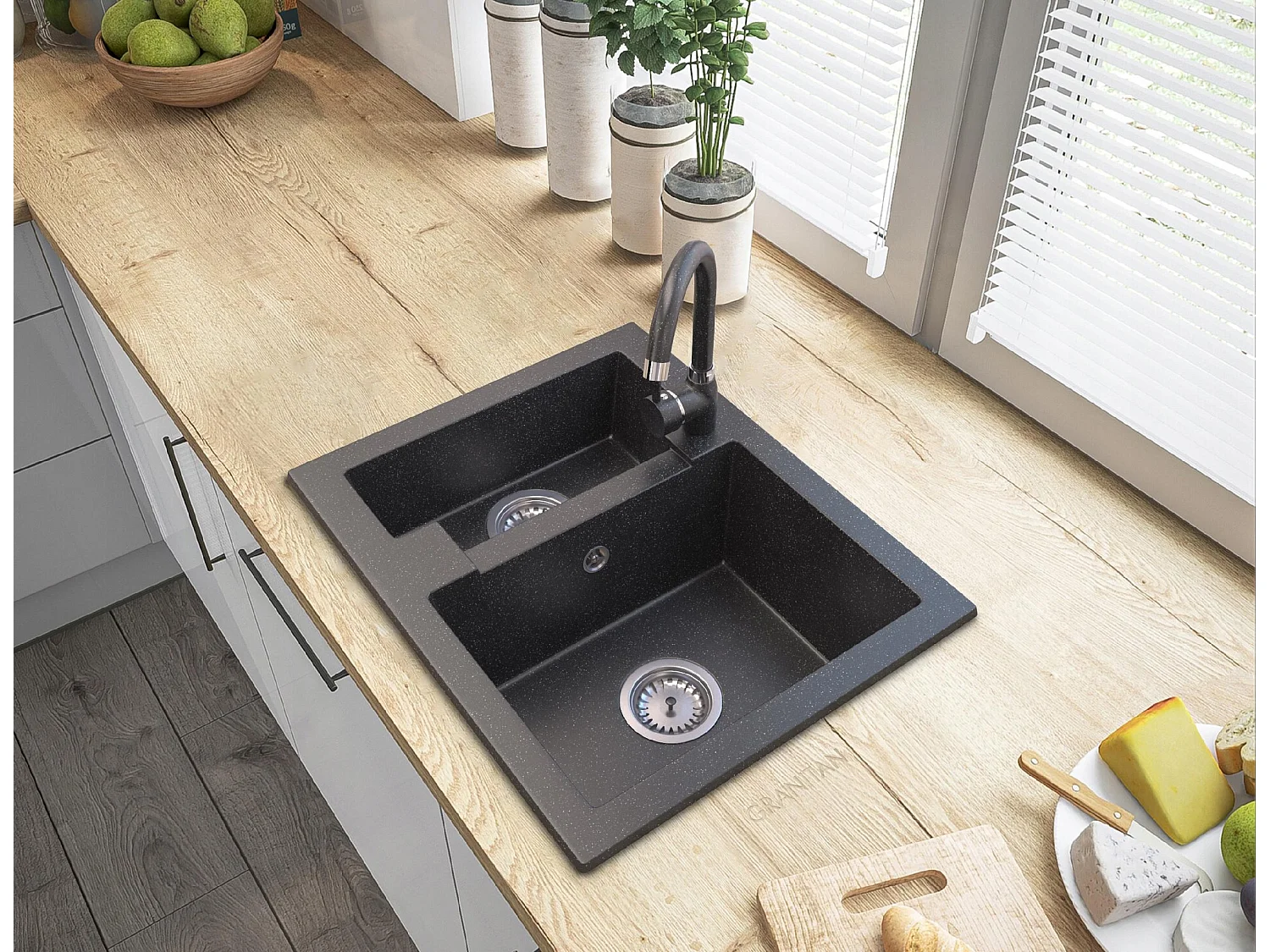 6 COULEURS un bol et demi LAVE-VAISSELLE EN GRANITE