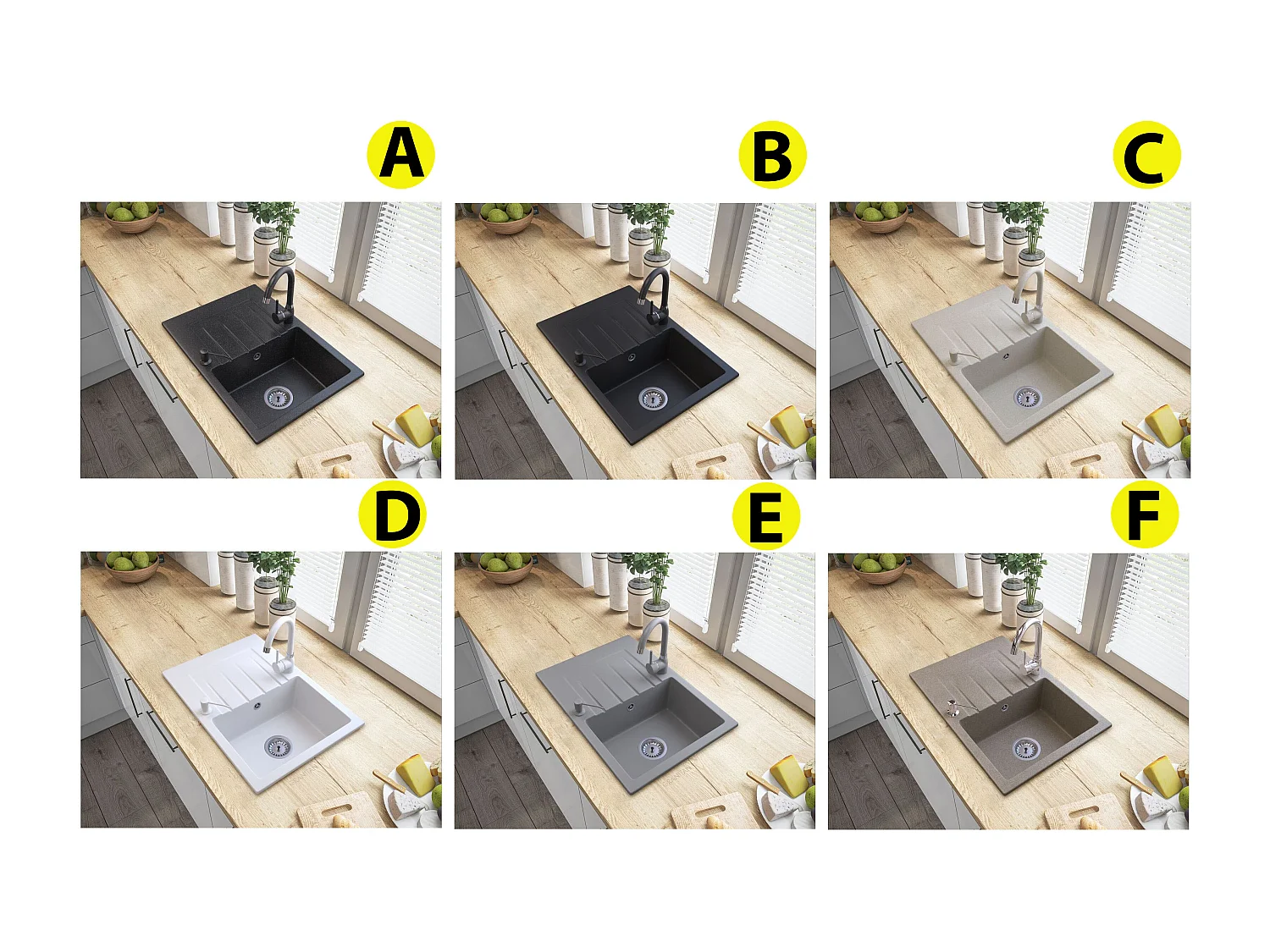 ÉVIER EN GRANIT+MÉLANGEUR EN GRANIT+DOZER