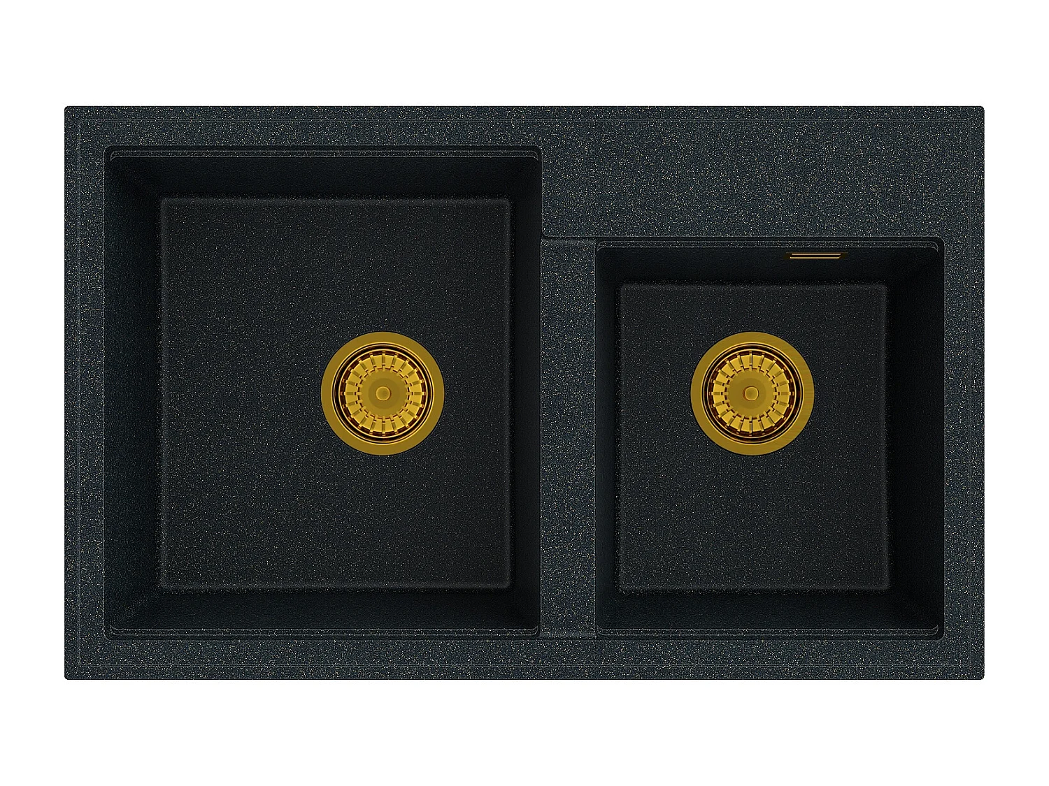 ÉVIER EN GRANIT GOLDEN HECTOR SIPHON BAT VEGAS GOLD