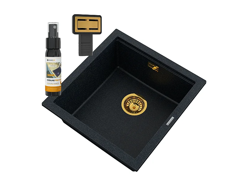 GRANIT ÉVIER SOUS PLAN GOLDEN FLECKS RECTANGLE TUGA48