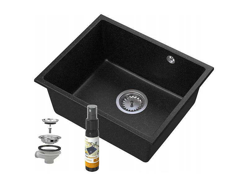 MANADO GRANIT ÉVIER SOUS PLAN CHROMÉ 50