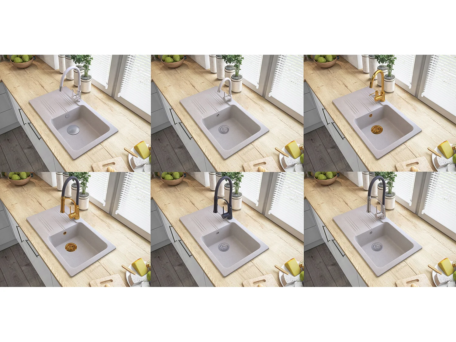 ÉVIER EN GRANIT SIPHON ADA À UN BAC