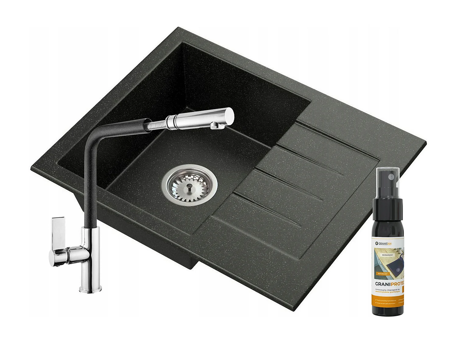 évier monocuve en granit 6 couleurs