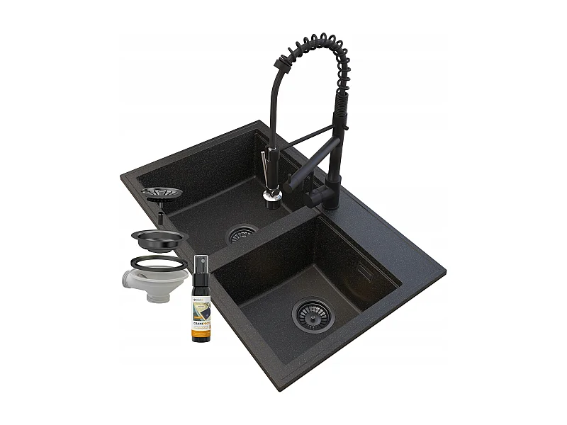 ÉVIER EN GRANIT GOLDEN HECTOR SIPHON ROBINET SPIRALE