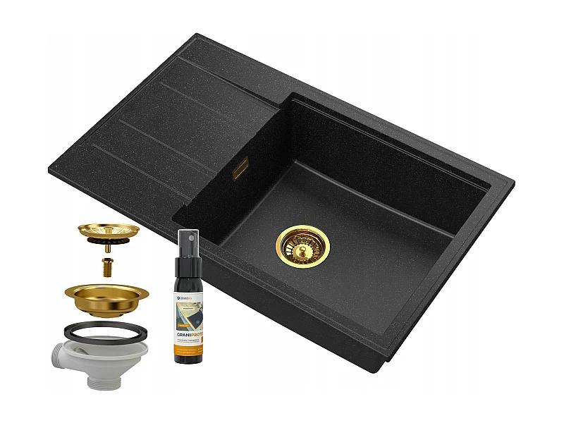 ÉGOUTTOIR D'ÉVIER EN GRANIT LOUIS SIPHON GOLD